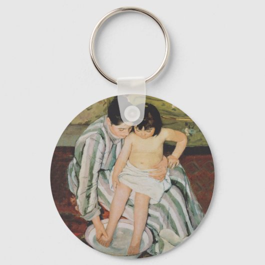 Mary Cassatt Child's Bath Painting Sleutelhanger (Voorkant)