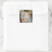 Mary Cassatt Child's Bath Painting Vierkante Sticker (Tas)
