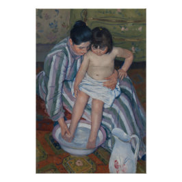 Mary Cassatt De Bath Glossy van het kind Poster