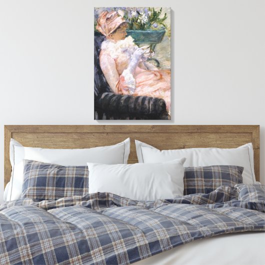 Mary Cassatt - De beker van Tea Canvas Afdruk (Insitu (Slaapkamer))