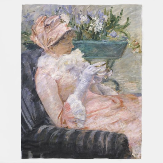 Mary Cassatt - De beker van Tea Fleece Deken (Voorkant)