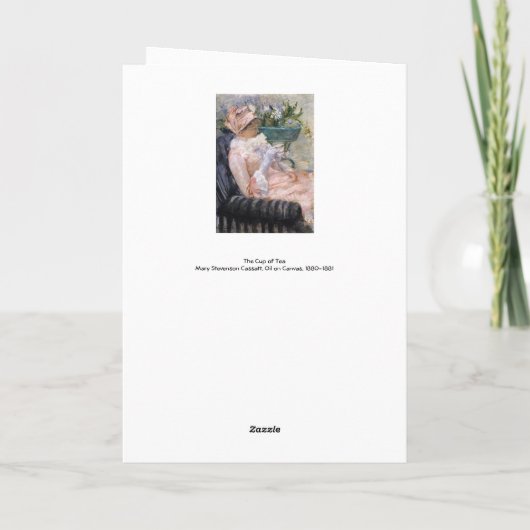 Mary Cassatt - De beker van Tea Kaart (Achterkant)