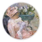 Mary Cassatt - De beker van Tea Keramische Knop (Voorkant)