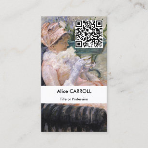 Mary Cassatt - de Beker van Tea - QR Code Visitekaartje