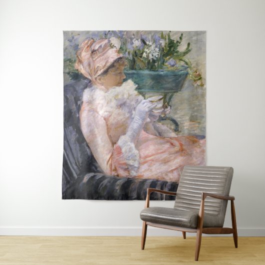 Mary Cassatt - De beker van Tea Wandkleed (In situ)