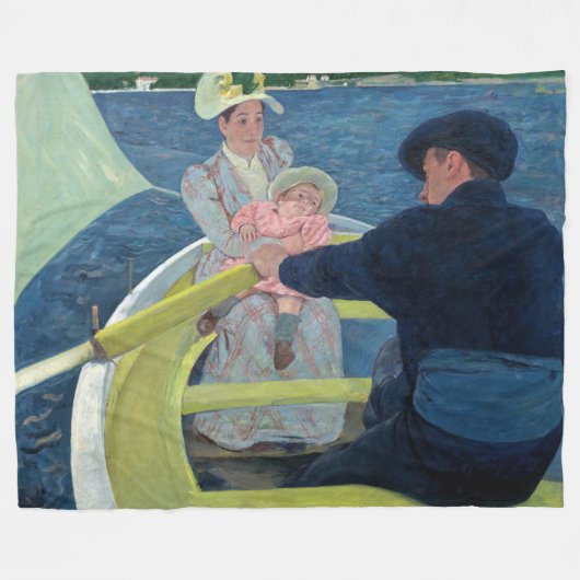 Mary Cassatt - De Boating Party Fleece Deken (Voorkant (Horizontaal))