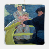 Mary Cassatt - De Boating Party Keramisch Ornament (Achterkant)