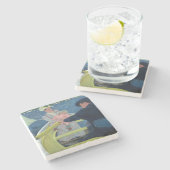 Mary Cassatt - De Boating Party Stenen Onderzetter (Zijkant)