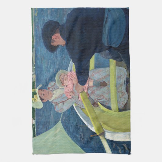 Mary Cassatt - De Boating Party Theedoek (Verticaal)