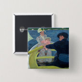 Mary Cassatt - De Boating Party Vierkante Button 5,1 Cm (Voorkant /achterkant)