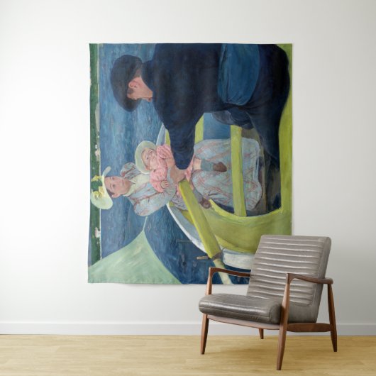 Mary Cassatt - De Boating Party Wandkleed (In situ)