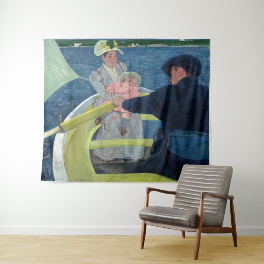 Mary Cassatt - De Boating Party Wandkleed (In Situ (horizontaal))