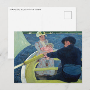 Mary Cassatt - De bootpartij Briefkaart