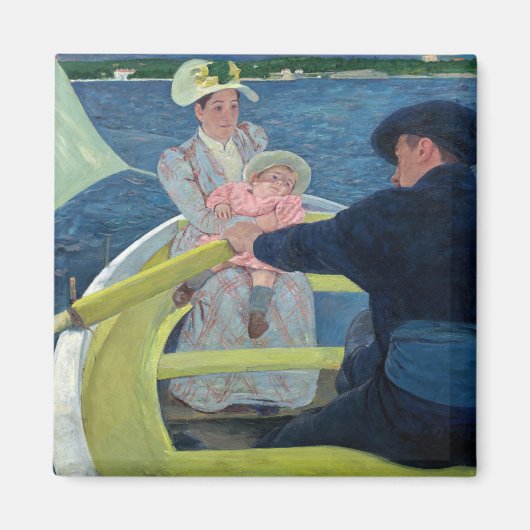 Mary Cassatt - De bootpartij Magneet (Voorkant)