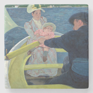 Mary Cassatt - De bootpartij Stenen Onderzetter