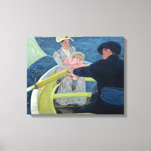Mary Cassatt - De bootreis Canvas Afdruk