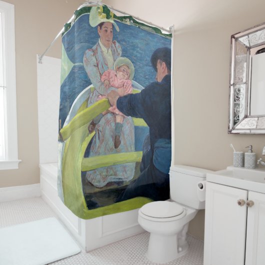 Mary Cassatt - De bootreis Douchegordijn (In situ)