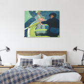 Mary Cassatt De bootreis Impressionistische Kunst Canvas Afdruk (Insitu (Slaapkamer))