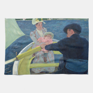 Mary Cassatt - De bootreis Theedoek