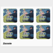 Mary Cassatt - De bootreis Vierkante Sticker (Vel)