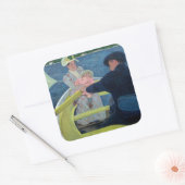 Mary Cassatt - De bootreis Vierkante Sticker (Envelop)