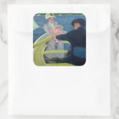 Mary Cassatt - De bootreis Vierkante Sticker (Tas)