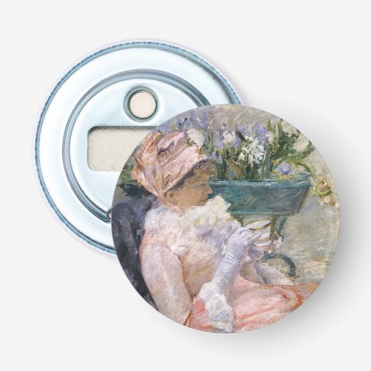 Mary Cassatt - De kop thee Button Flesopener (Voorkant)