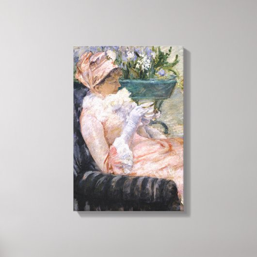 Mary Cassatt - De kop thee Canvas Afdruk (Voorkant)