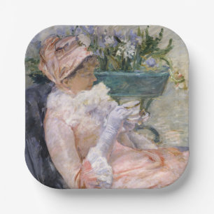 Mary Cassatt - De kop thee Papieren Bordje