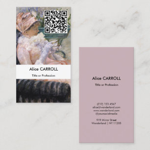 Mary Cassatt - De Kop Thee - QR Code Visitekaartje