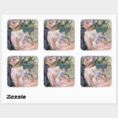 Mary Cassatt - De kop thee Vierkante Sticker (Vel)