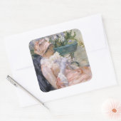 Mary Cassatt - De kop thee Vierkante Sticker (Envelop)