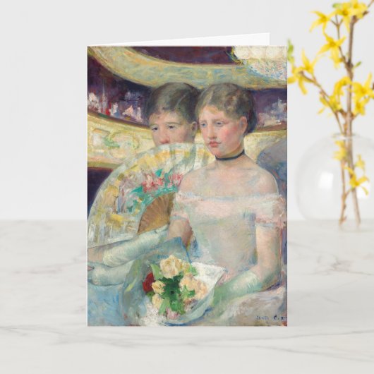 Mary Cassatt - De Loge Kaart (Gele Bloem)