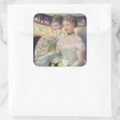 Mary Cassatt - De Loge Vierkante Sticker (Tas)