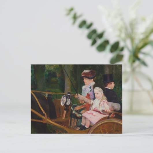 Mary Cassatt - Een vrouw en een meisje die rijden Briefkaart (Staand voorkant)