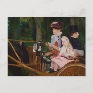 Mary Cassatt - Een vrouw en een meisje die rijden Briefkaart