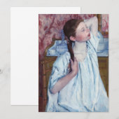 Mary Cassatt - Girl die haar haar haar haar haar h Bedankkaart (Voorkant / Achterkant)