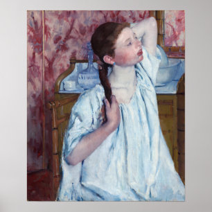 Mary Cassatt - Girl die haar haar haar haar haar h Poster