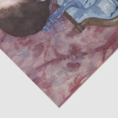 Mary Cassatt - Girl die haar haar haar haar haar h Tissuepapier (Detail)