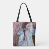 Mary Cassatt - Girl die haar haar haar haar haar h Tote Bag (Achterkant)