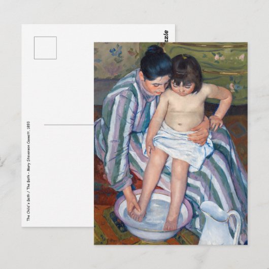Mary Cassatt - Het bad van het kind / Het bad Briefkaart (Voorkant / Achterkant)