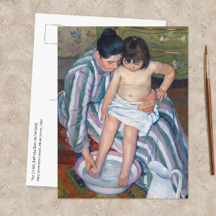 Mary Cassatt - Het bad van het kind / Het bad Briefkaart