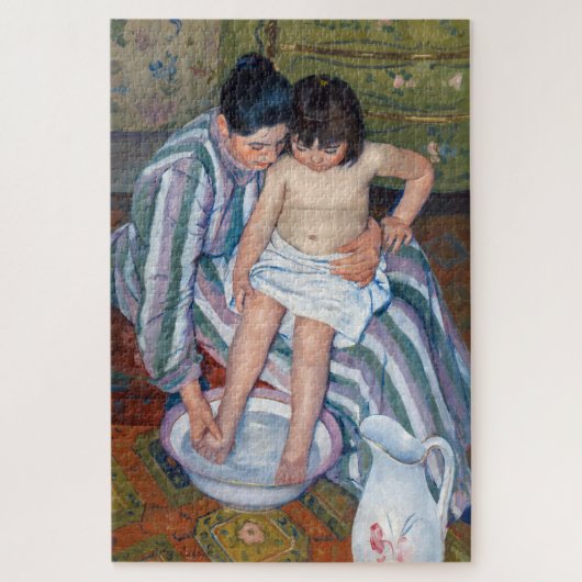 Mary Cassatt - Het bad van het kind / Het bad Legpuzzel (Verticaal)
