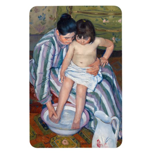 Mary Cassatt - Het bad van het kind / Het bad Magneet (Verticaal)