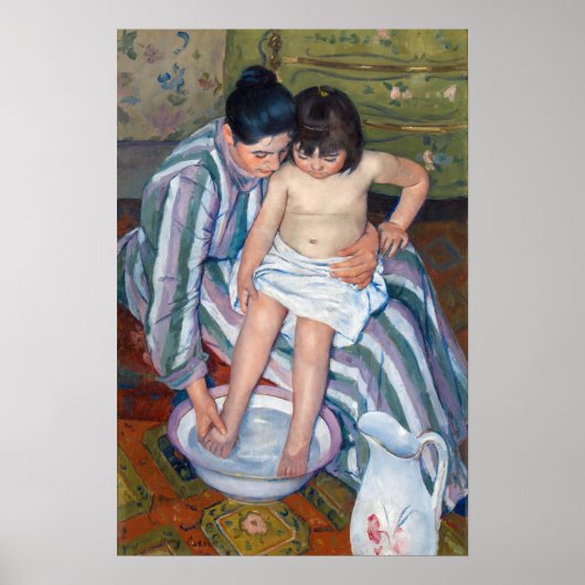 Mary Cassatt - Het bad van het kind / Het bad Poster (Voorkant)
