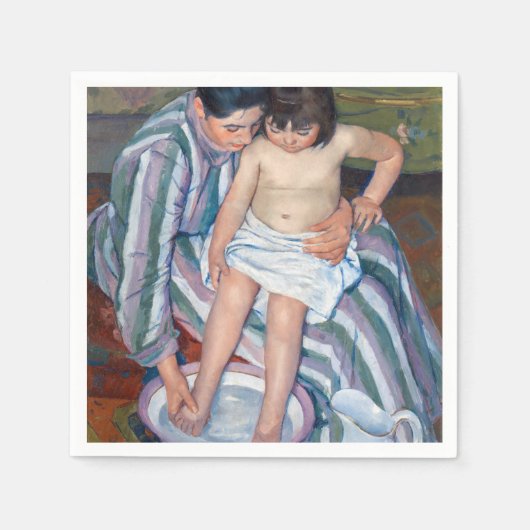 Mary Cassatt - Het bad van het kind / Het bad Servet (Voorkant)