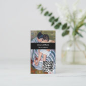 Mary Cassatt - Het bad van het kind - QR Code Visitekaartje (Staand voorkant)