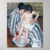 Mary Cassatt het kind badschilderijen kunst print (Voorkant)