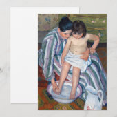 Mary Cassatt - Het kinderbad / Het bad van het kin Bedankkaart (Voorkant / Achterkant)