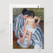 Mary Cassatt - Het kinderbad / Het bad van het kin Briefkaart (Voorkant / Achterkant)